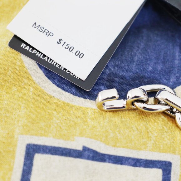 LAUREN RALPH LAUREN PADLOCK SILVER CHAIN BELT - Picture 5 of 6